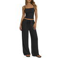 Comfortable camisole, loose leg pants set for daily wear